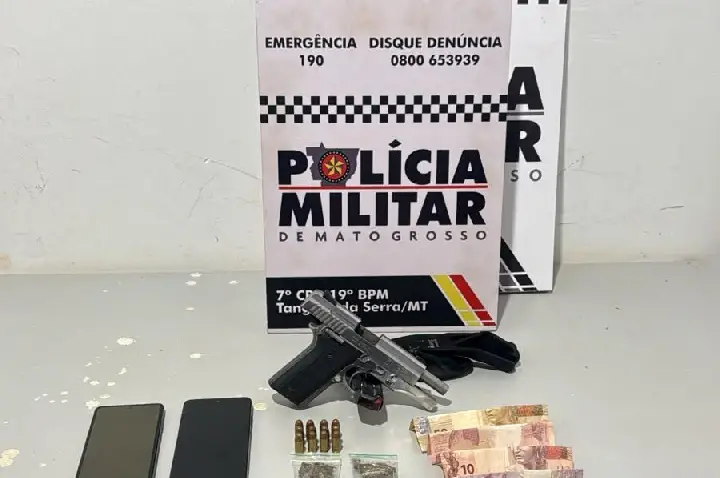 Adolescentes são apreendidos após invadirem casa e tentarem executar morador em Tangará da Serra.