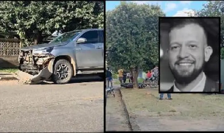 Advogado morre em acidente entre moto e caminhonete.