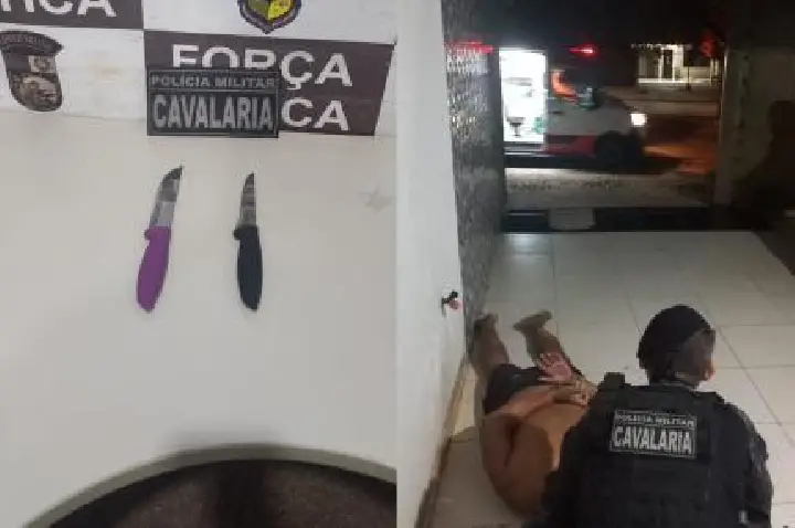 Agressor mantém esposa e filha presas, ameaça matá-las e acaba preso pela PM.