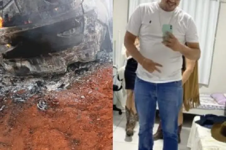 Corpo carbonizado encontrado em carro pode ser de motorista de app que sumiu.