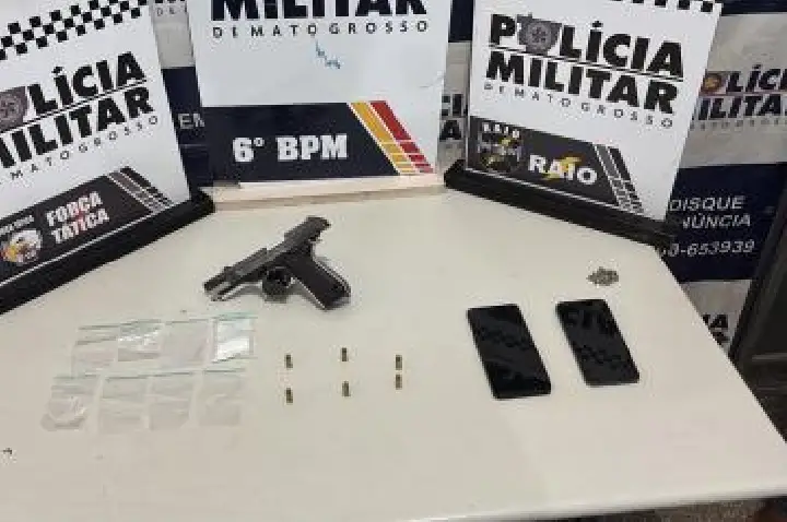 Criminoso é baleado em perseguição policial, 2 são presos.