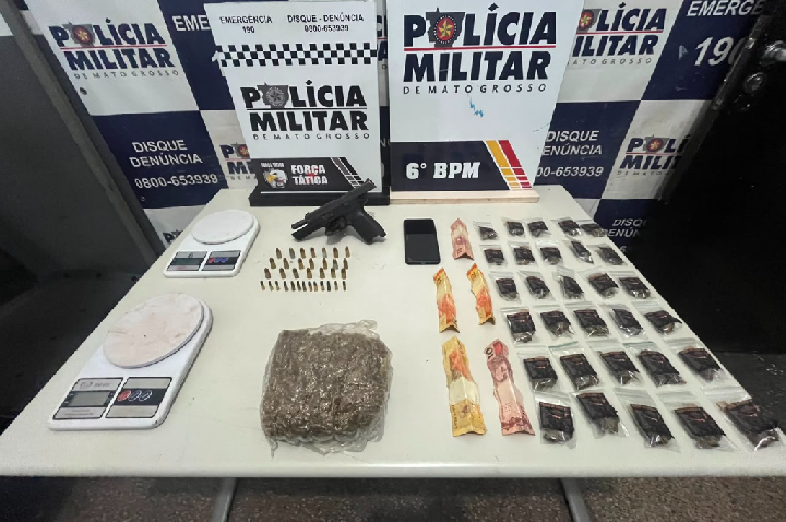 Dois integrantes de facção criminosa são presos pela Polícia Militar em Cáceres.