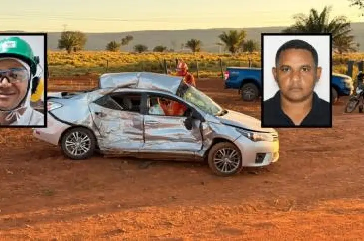 Dois trabalhadores de frigorífico morrem em grave acidente entre carro e carreta.