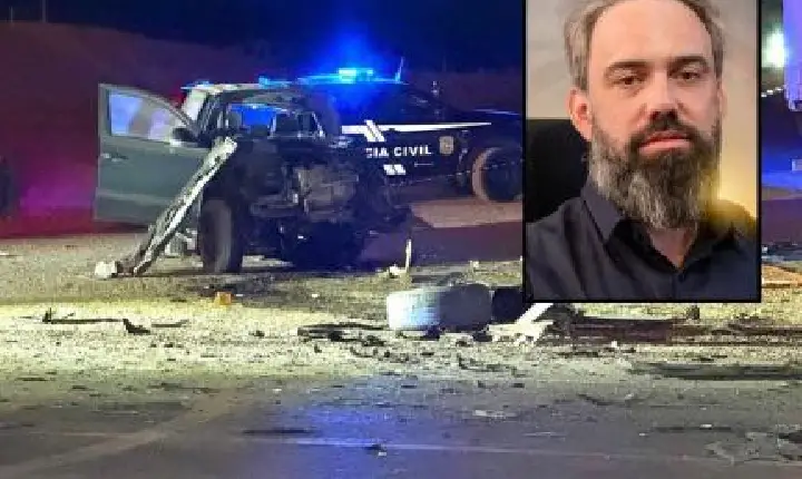 Empresário morre em grave acidente com 3 veículos.