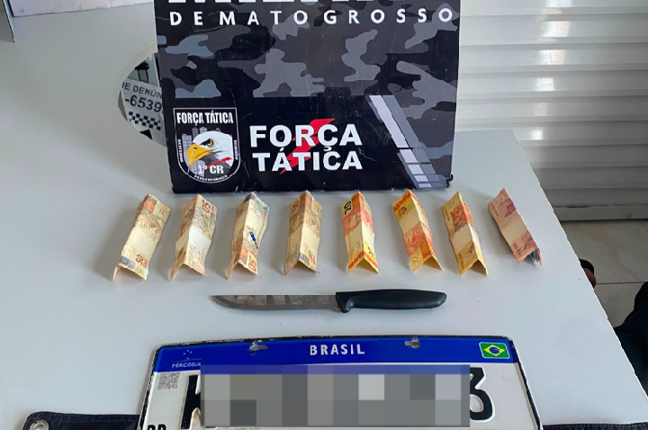 Força Tática prende dois homens suspeitos por roubos a postos de combustíveis.