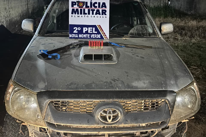 Homem que tentou matar vítima e fugiu roubando caminhonete é preso pela PM.
