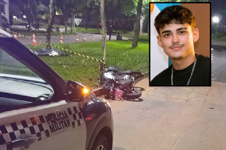 Jovem de 18 anos morre após colidir moto e ser arremessado em avenida.