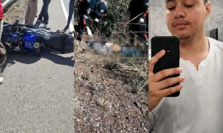 Jovem de 18 anos morre em acidente de moto.