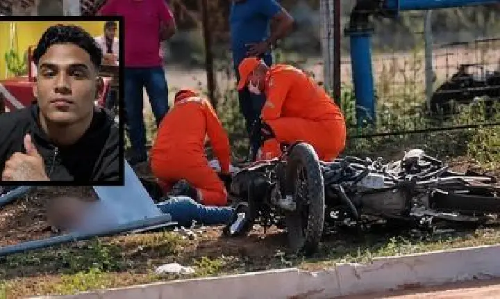 Jovem de 19 anos morre ao bater moto em carro em Cáceres.
