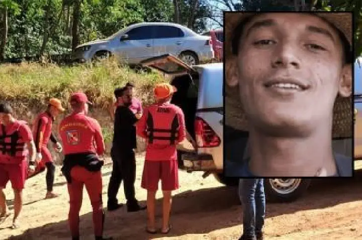 Jovem de 20 anos que desapareceu no rio é encontrado morto pelos bombeiros.