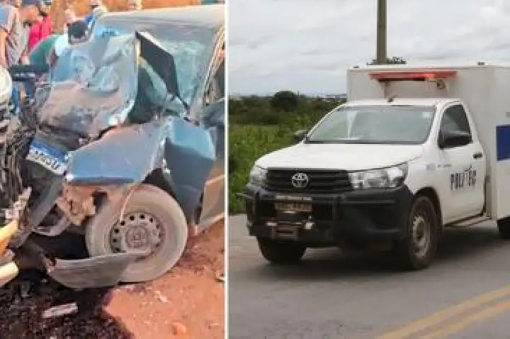 Jovens morrem em batida frontal entre Gol e caminhonete.