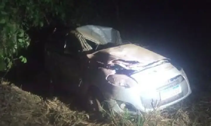 Mãe e filho morrem em capotamento, 3 ficaram feridos.