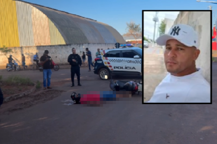 Motociclista é assassinado a tiros enquanto levava o filho para a escola.