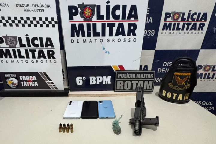 Polícia Militar prende dois faccionados em flagrante após homicídio em Cáceres.