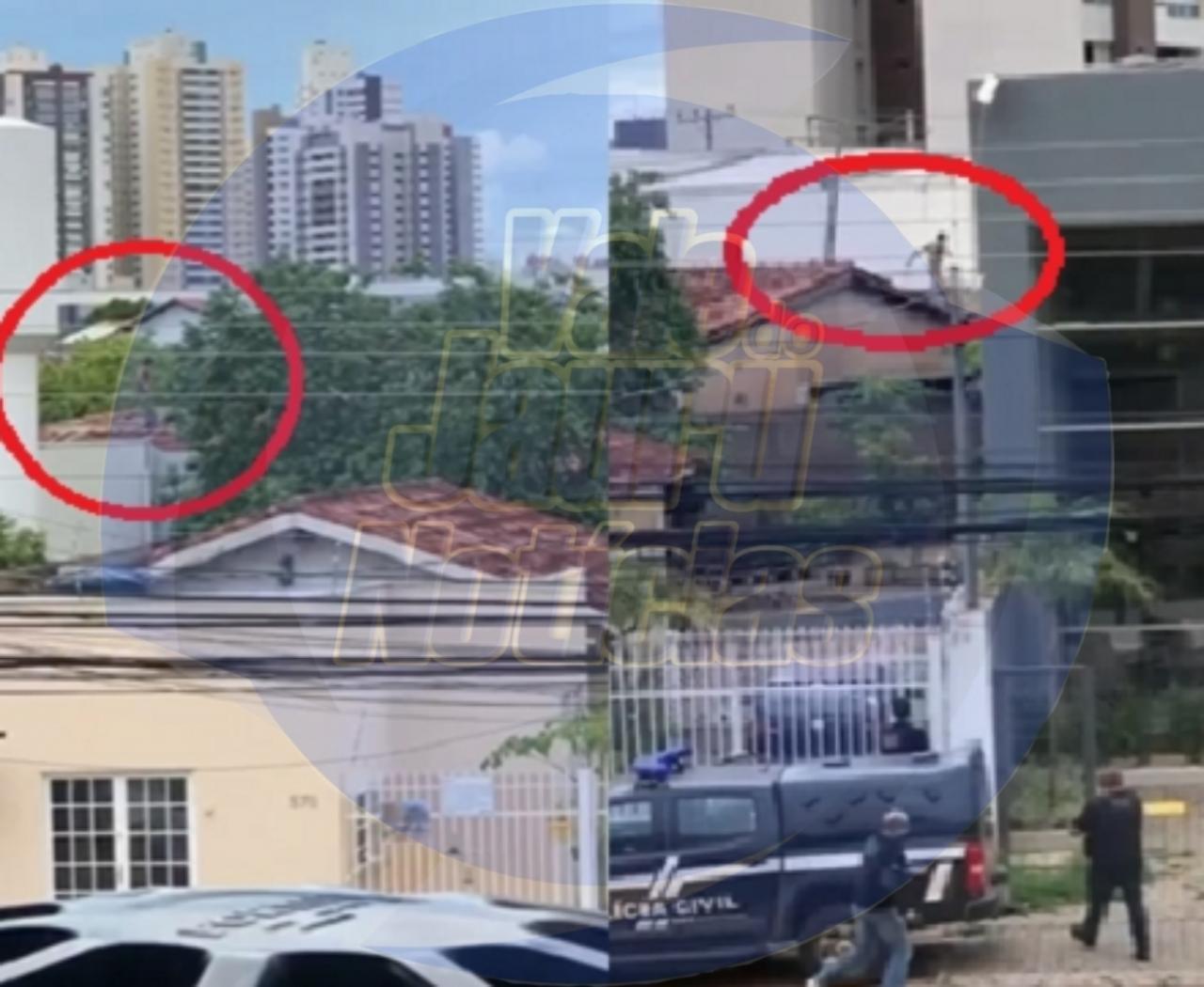 Encurralado “Homem aranha” corre por cima de casas e dá trabalho para polícia em Cuiabá: VEJA VÍDEOS