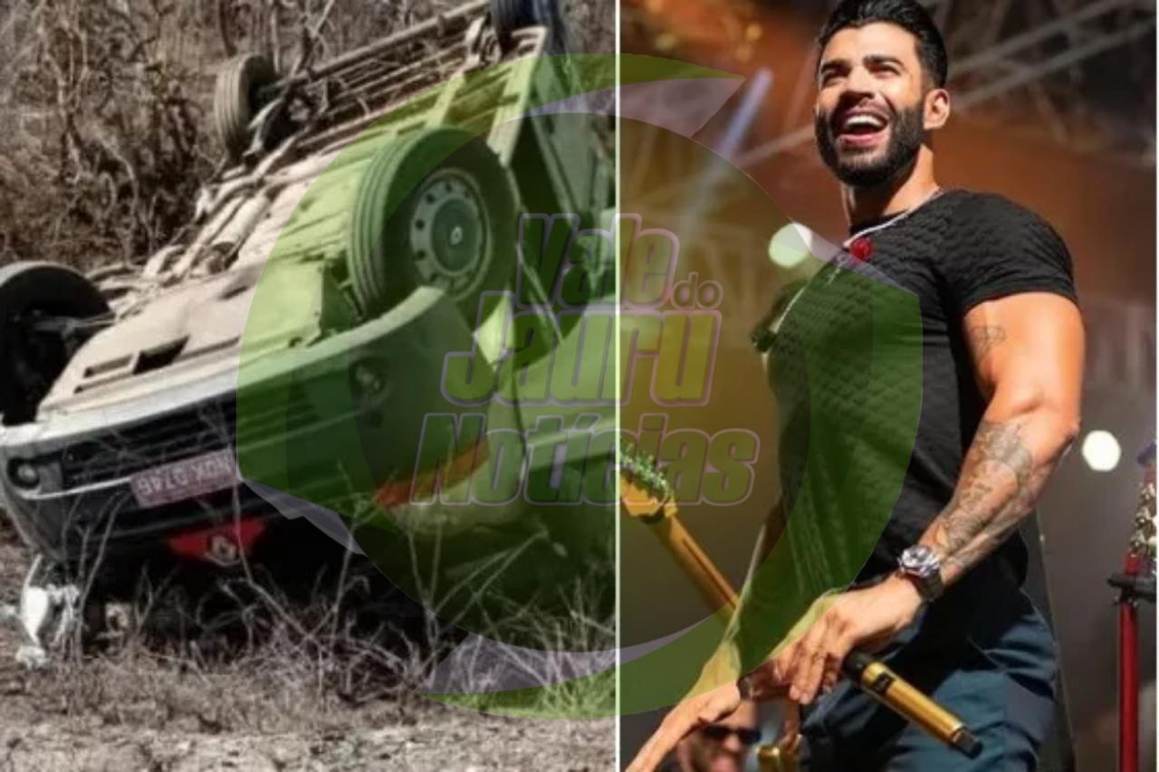 Van com banda do cantor Gusttavo Lima capota em acidente após show na Paraíba
