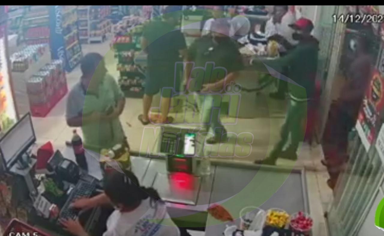 Video mostra momento exato do assalto ao Mercado Moraes  em Pontes e Lacerda