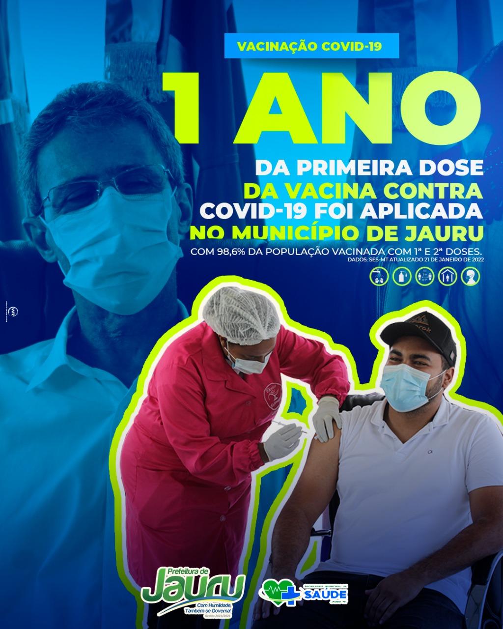 1 Ano Da Primeira Dose Da Vacina Contra Covid-19 Em Jauru