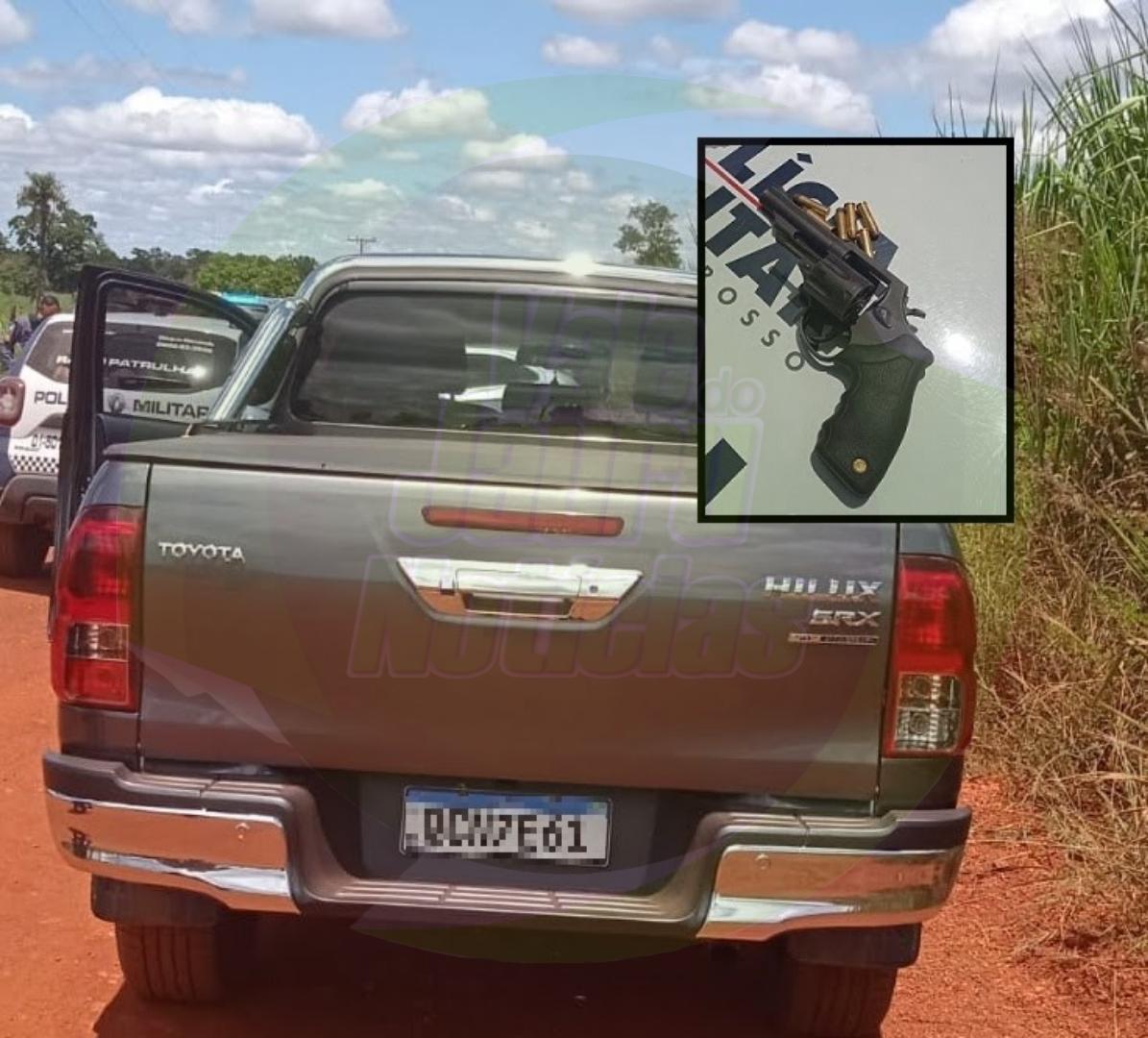 Bandidos rendem funcionários de empresa, sequestram empresário e fogem com Hilux em Cuiabá