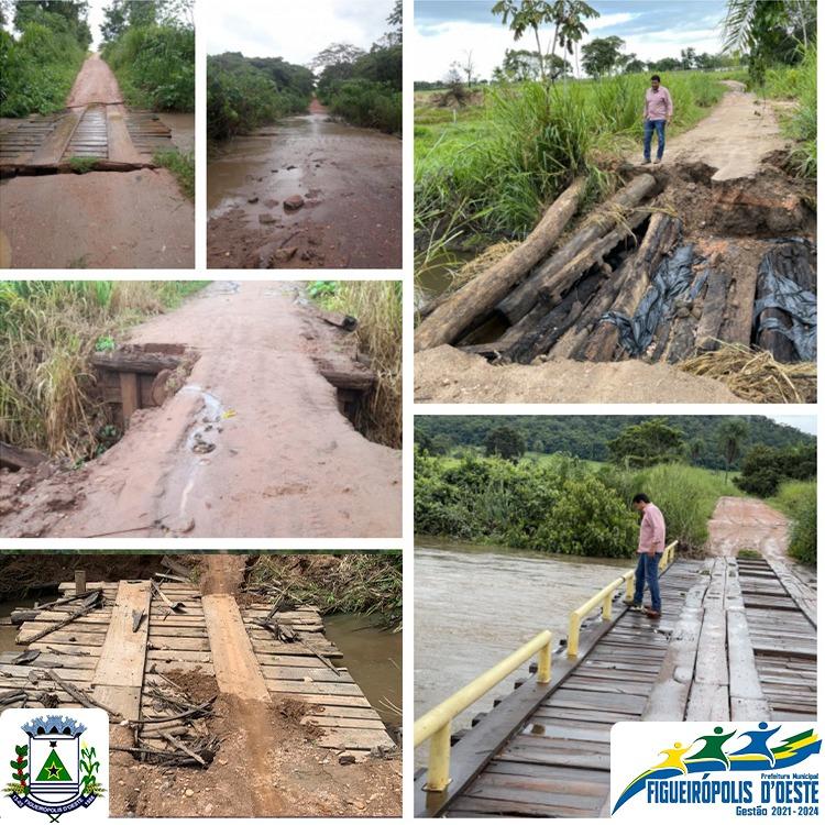 Hoje o Prefeito Eduardo Vilela esteve passando nos trechos mais afetados das estradas vicinais do Município de Figueirópolis