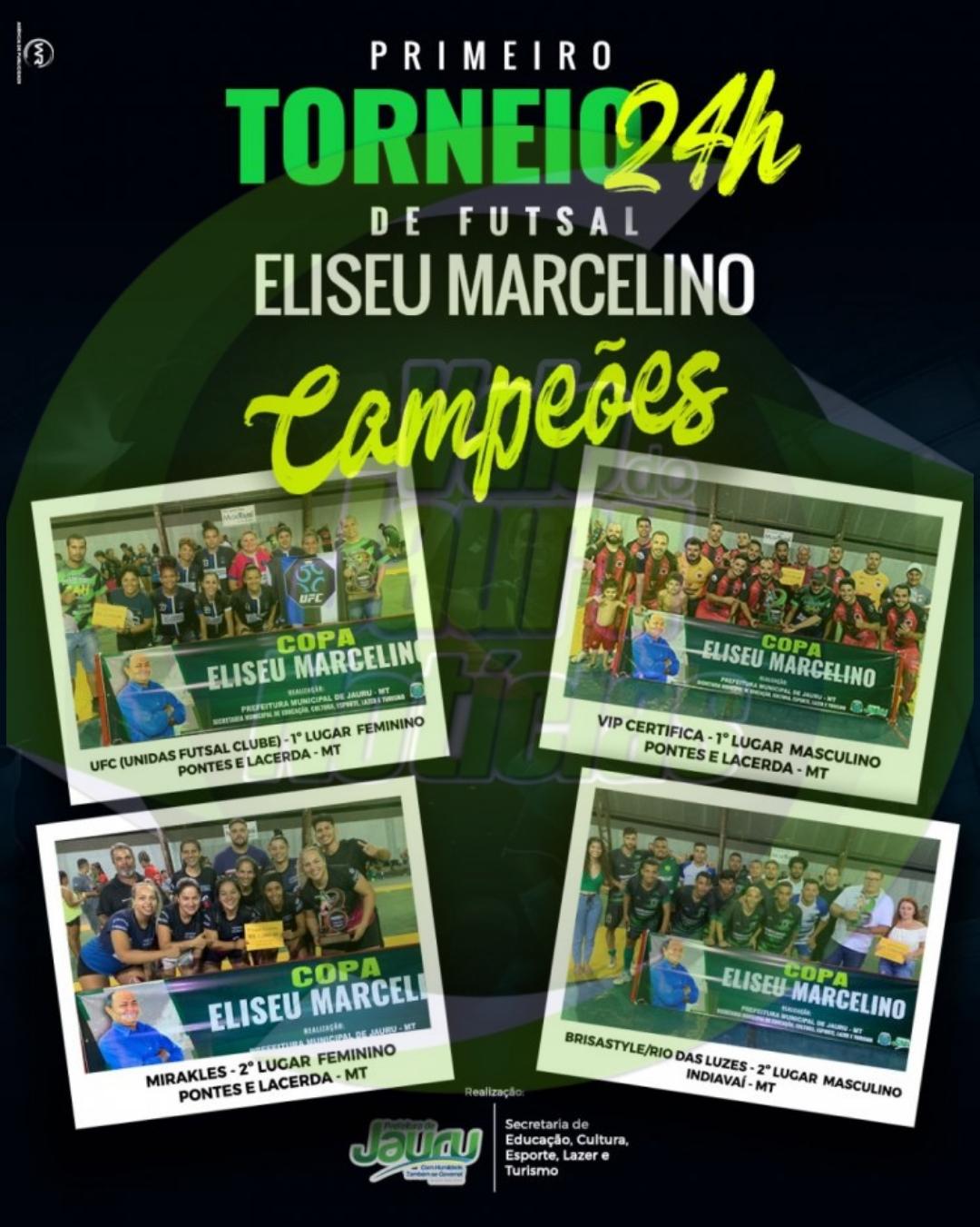 Conheça quem foram os ganhadores da Copa de futsal Eliseu Marcelino de Jauru.  