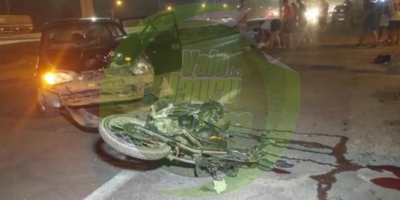 Carro e moto colidem no mesmo local onde jovem morreu em acidente no final de semana em Sinop
