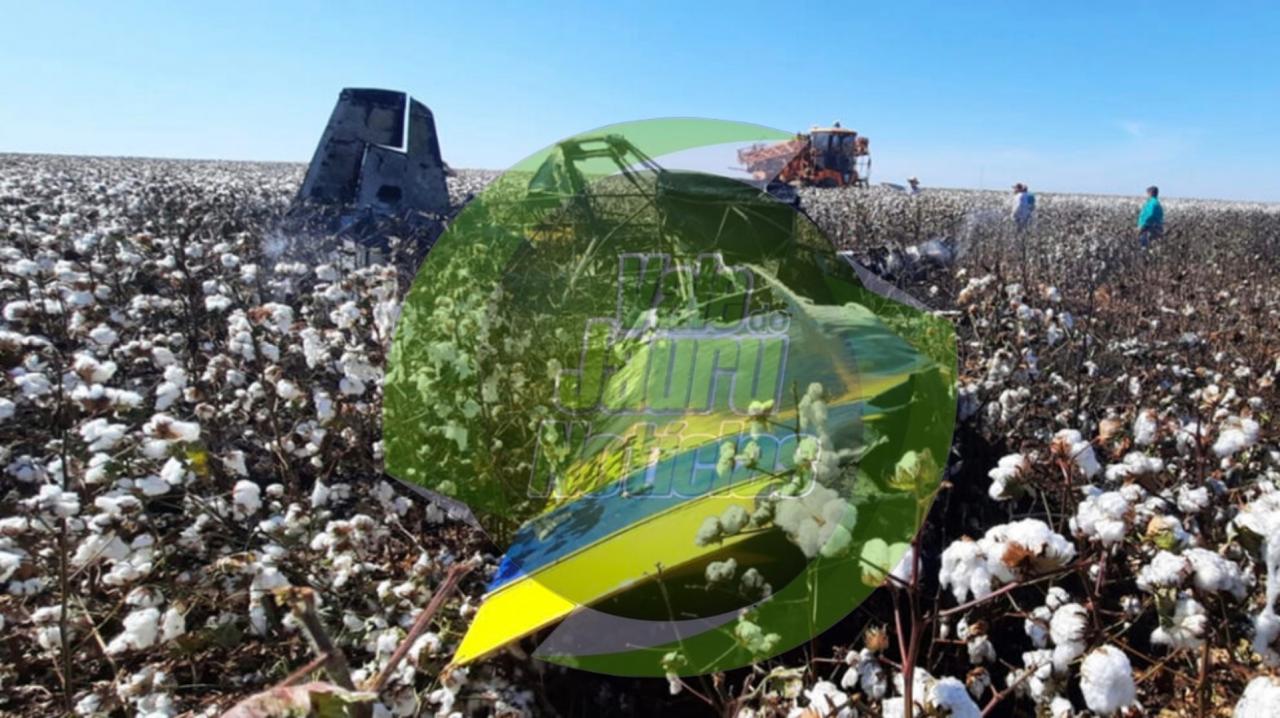 Avião cai em fazenda próximo a Lucas do Rio Verde e pega fogo; piloto ferido