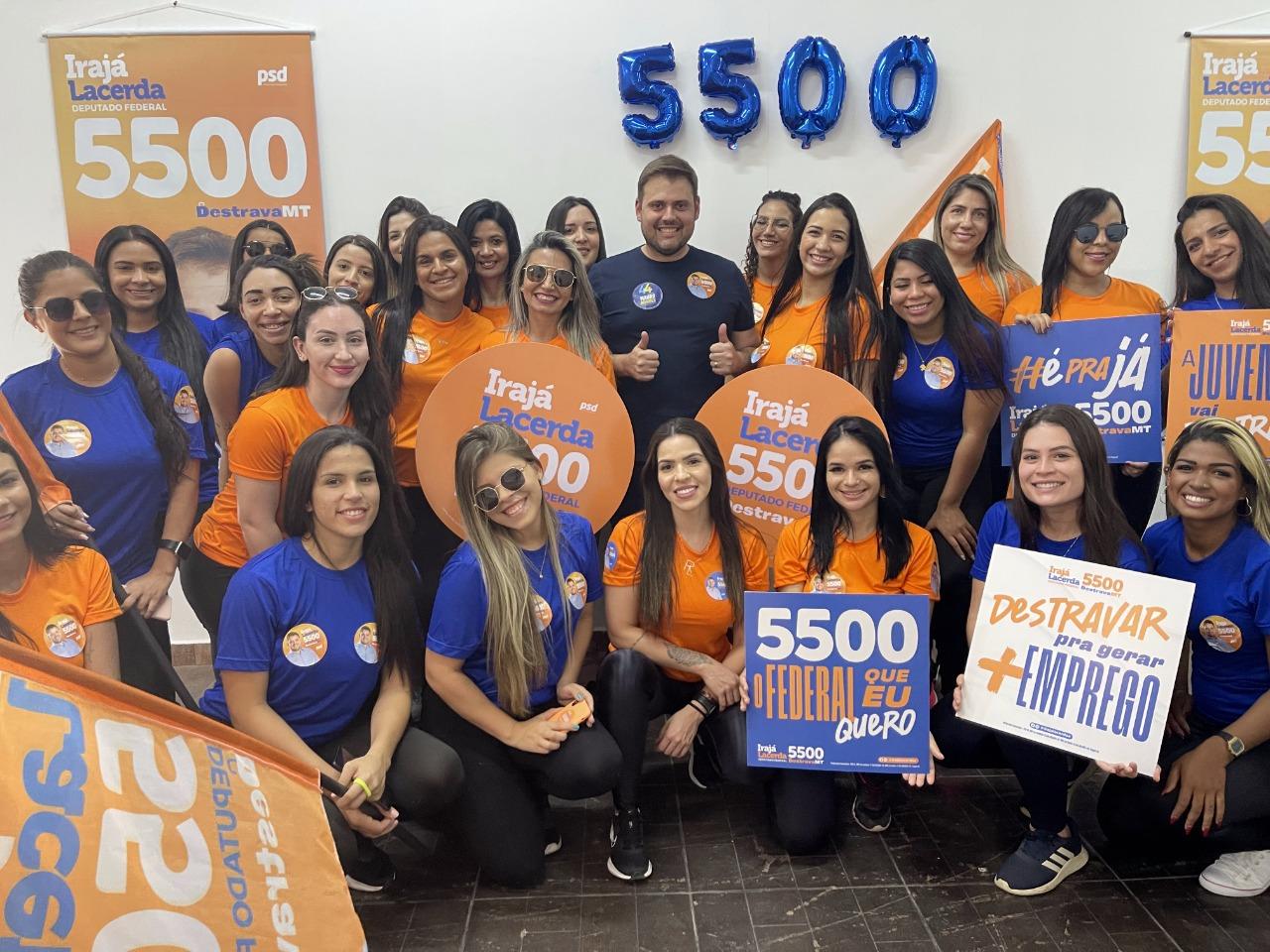 Adesivaço voluntário de Irajá Lacerda ganha as ruas de Cuiabá neste sábado (27)*