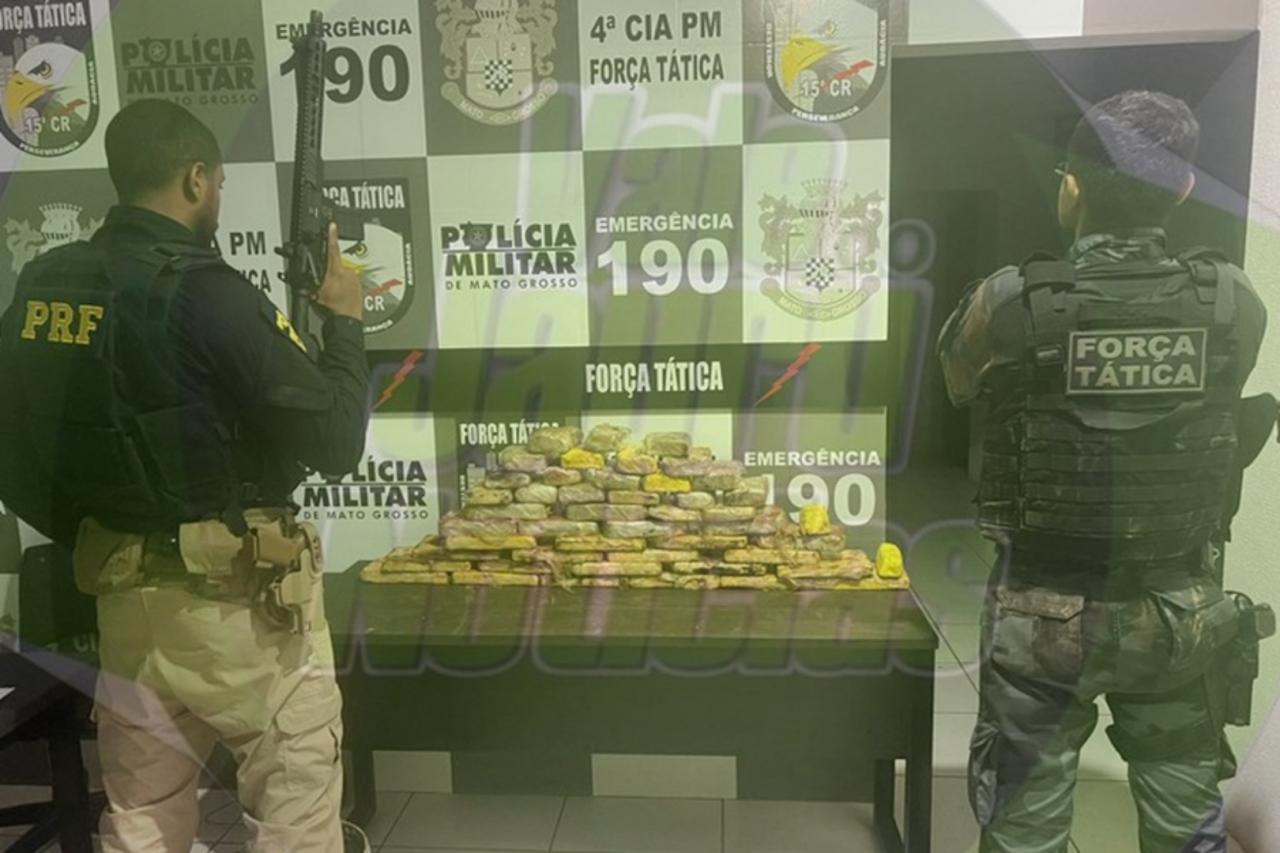 Ação conjunta da PRF com a Força Tática apreende mais de 29 kg de cocaína