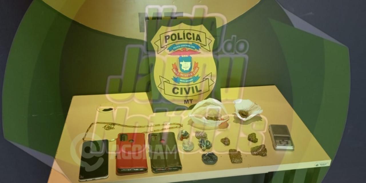 Polícia Civil prende suspeito de realizar tráfico, apreende menor e tira droga de circulação