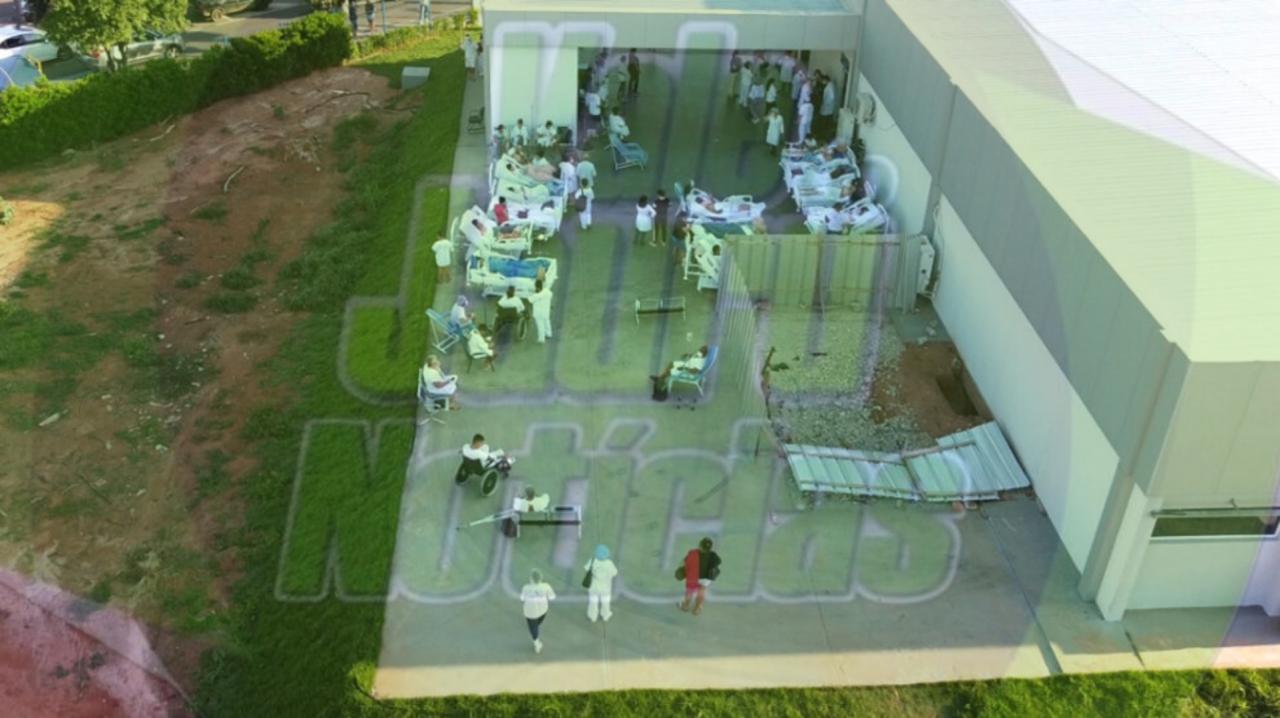 Bombeiros retiram pacientes, profissionais e combatem incêndio em hospital regional de Sorriso