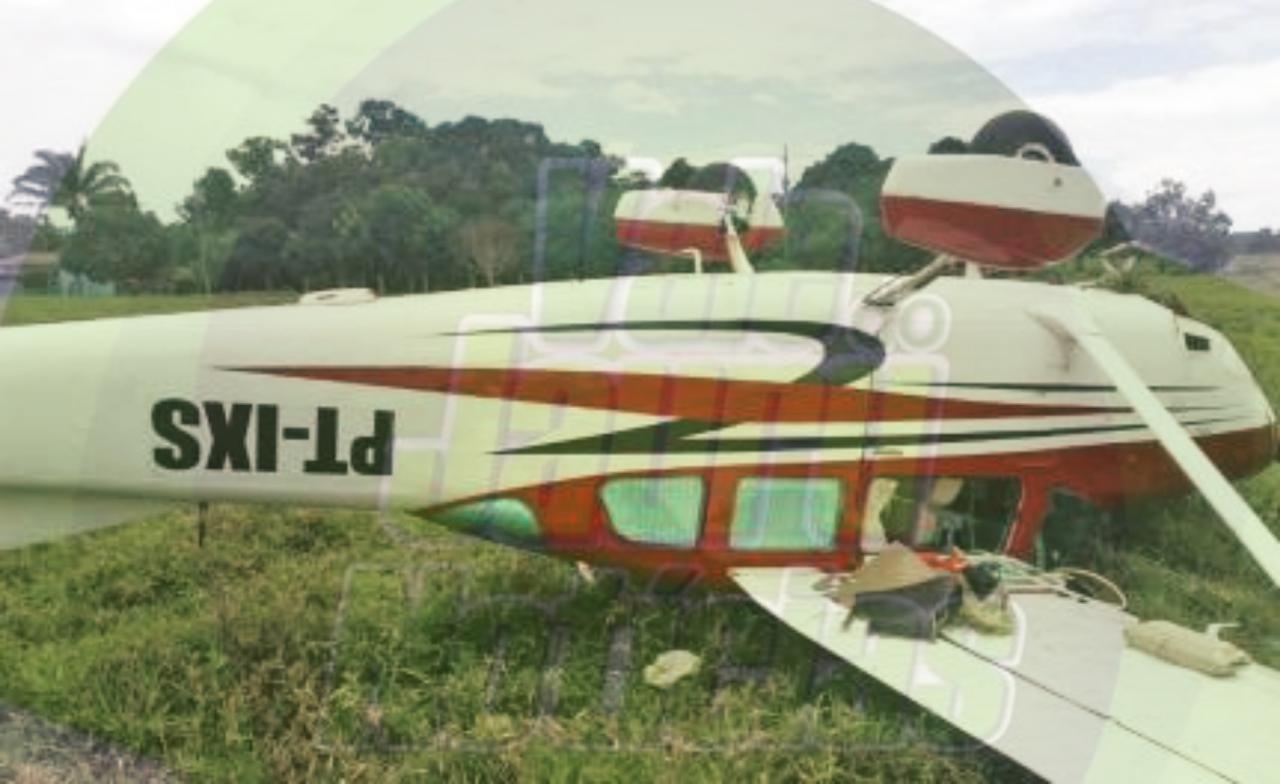 Polícia identifica aeronave adulterada após ela cair em propriedade