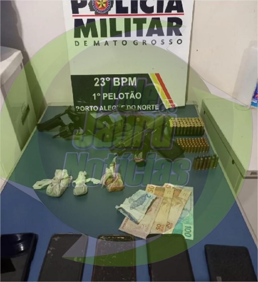 Quatro homens são presos por porte ilegal de arma de fogo com 112 munições em MT