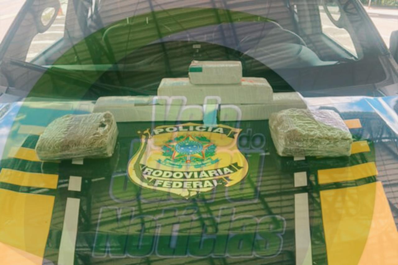 Em Cáceres, PRF prende homem transportando droga em ônibus