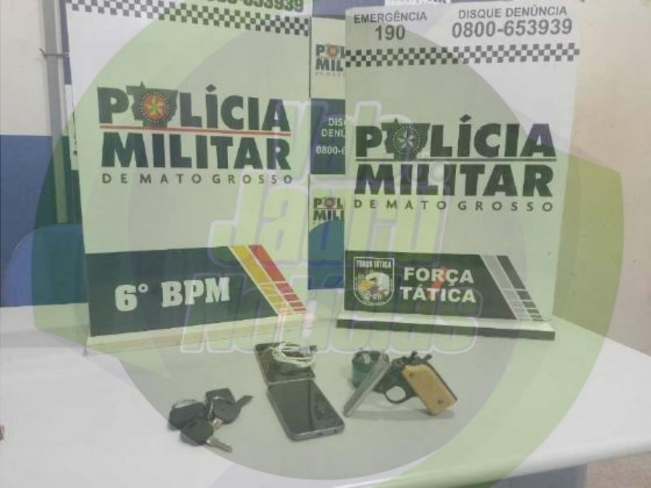 Membros de facção são presos após ameaçar pessoas em bar em Cáceres