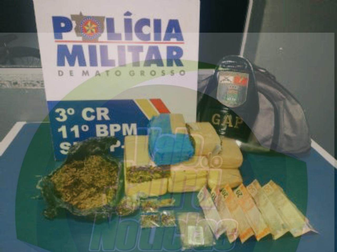 Motociclista joga mochila com 6kg de maconha em estrada durante fuga