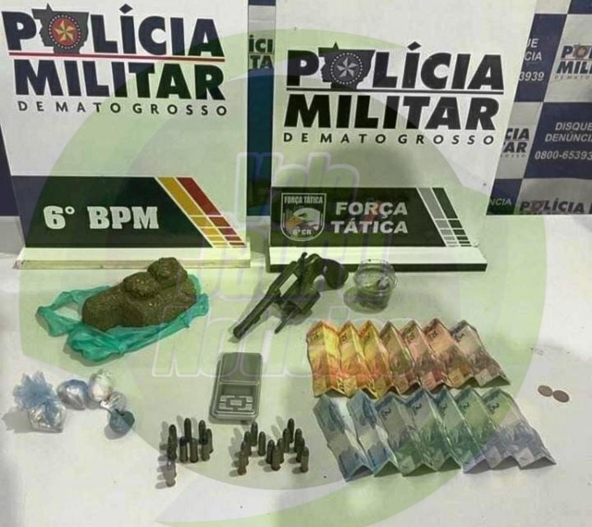 PM PRENDE FACCIONADOS COM ARMA E DROGAS EM CÁCERES