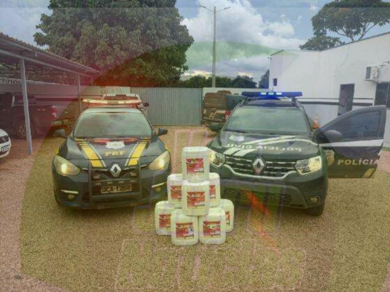 Polícia apreende 400 litros de agrotóxico contrabandeado no interior de MT