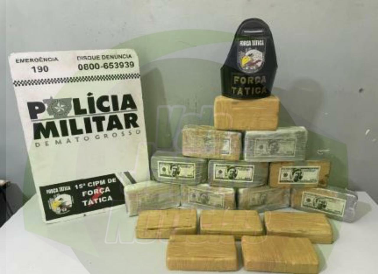 Trio é preso em flagrante com 15 quilos de cocaína em Várzea Grande