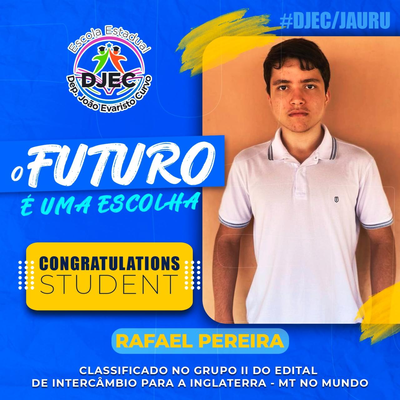 Dois estudantes do município de Jauru-MT foram selecionados para o Programa de Intercâmbio MT no mundo.