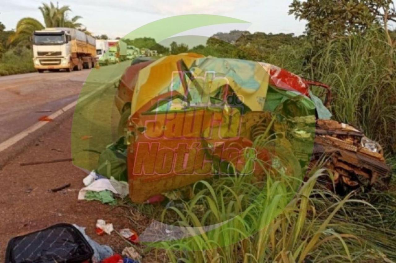 Duas pessoas morrem em grave acidente ocorrido próximo a Pontes e Lacerda