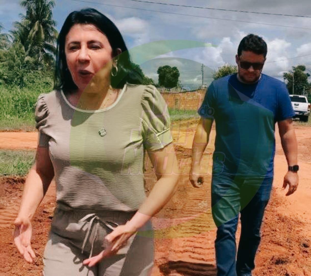 Obra de asfalto em período de chuva faz prefeita de Cáceres virar chacota na internet