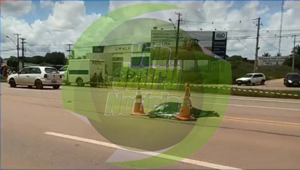 Pedestre morre atropelado por Fiat Strada ao tentar atravessar BR-163 em Sinop