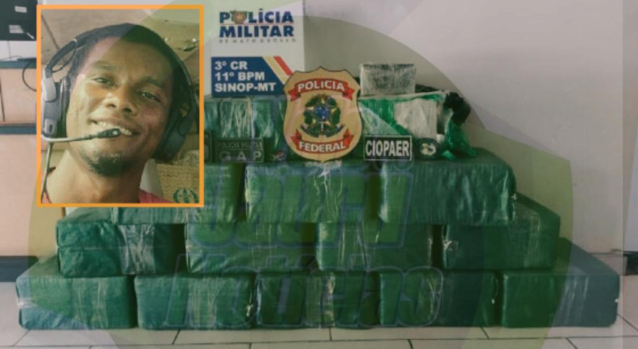 Piloto preso pela PF transportando 462 kg de 