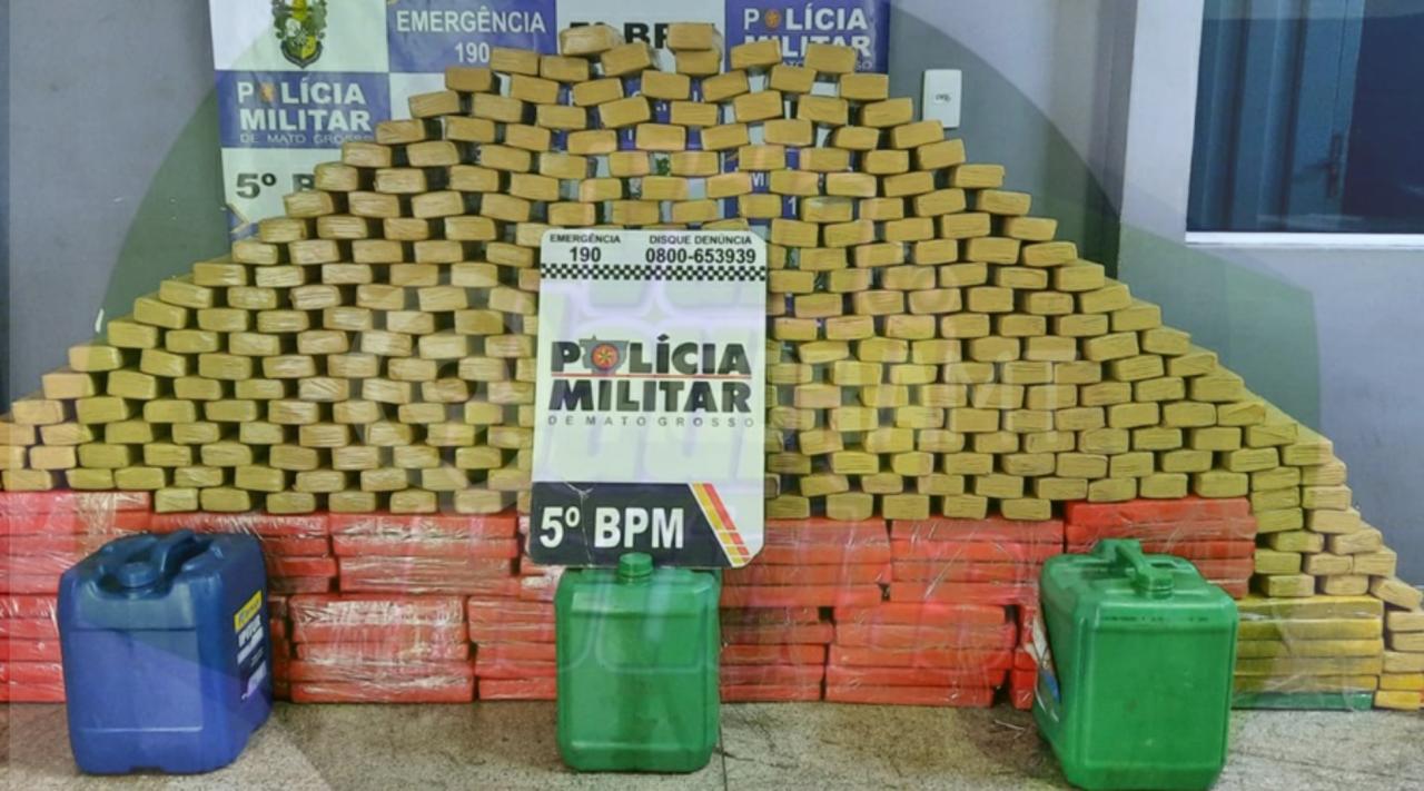 PM apreende quase meia tonelada de maconha em  MT