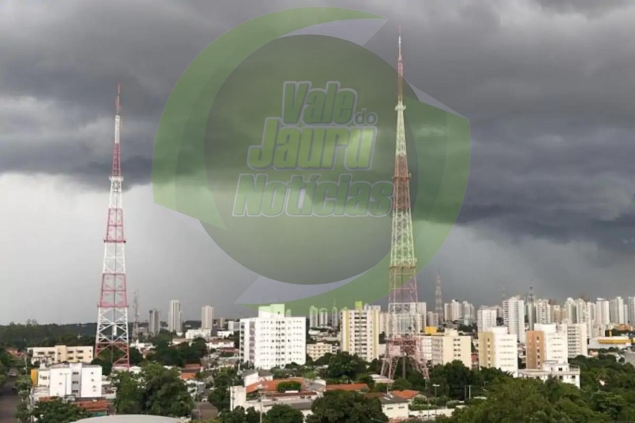 Sextou com pancadas de chuva à tarde e à noite em Cuiabá