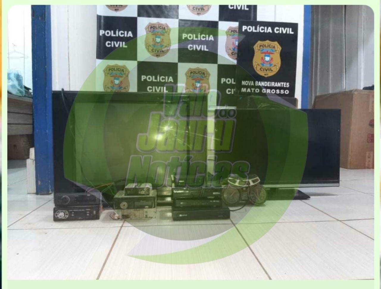 Suspeito de furtar órgão público é residências é preso em flagrante pela Polícia Civil