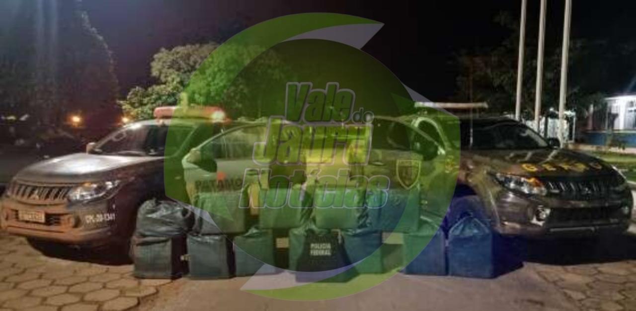 Gefron de MT, Polícia Federal e PM de Rondônia apreendem quase 400 kg de cocaína