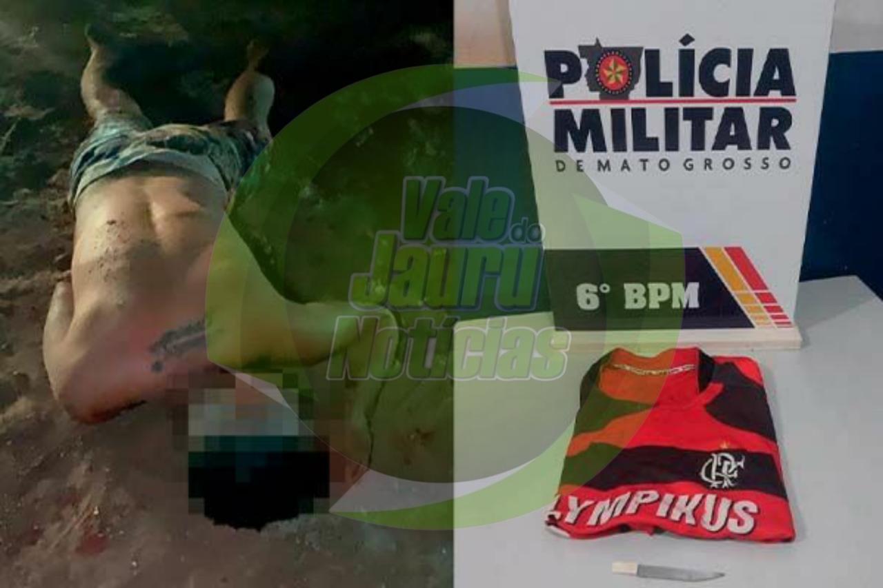 Suspeito leva surra de populares após tentar pular muro de residência em Cáceres MT