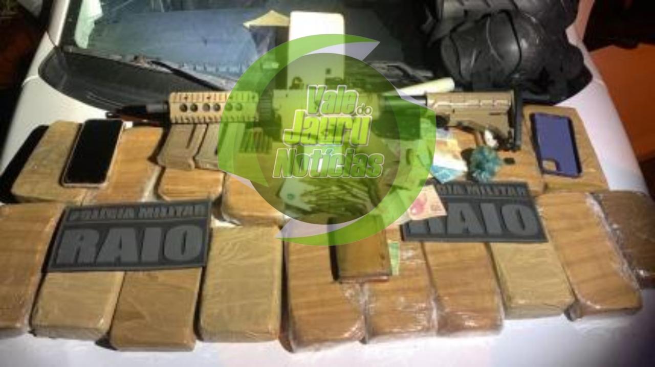 Faccionados são presos com fuzil, pistola, armas em estepe e droga em Mobi